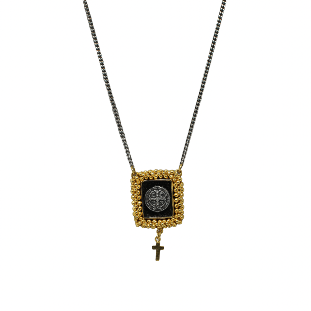 Saint Benedict Scapulary Necklace - LAURA CANTU JEWELRY US