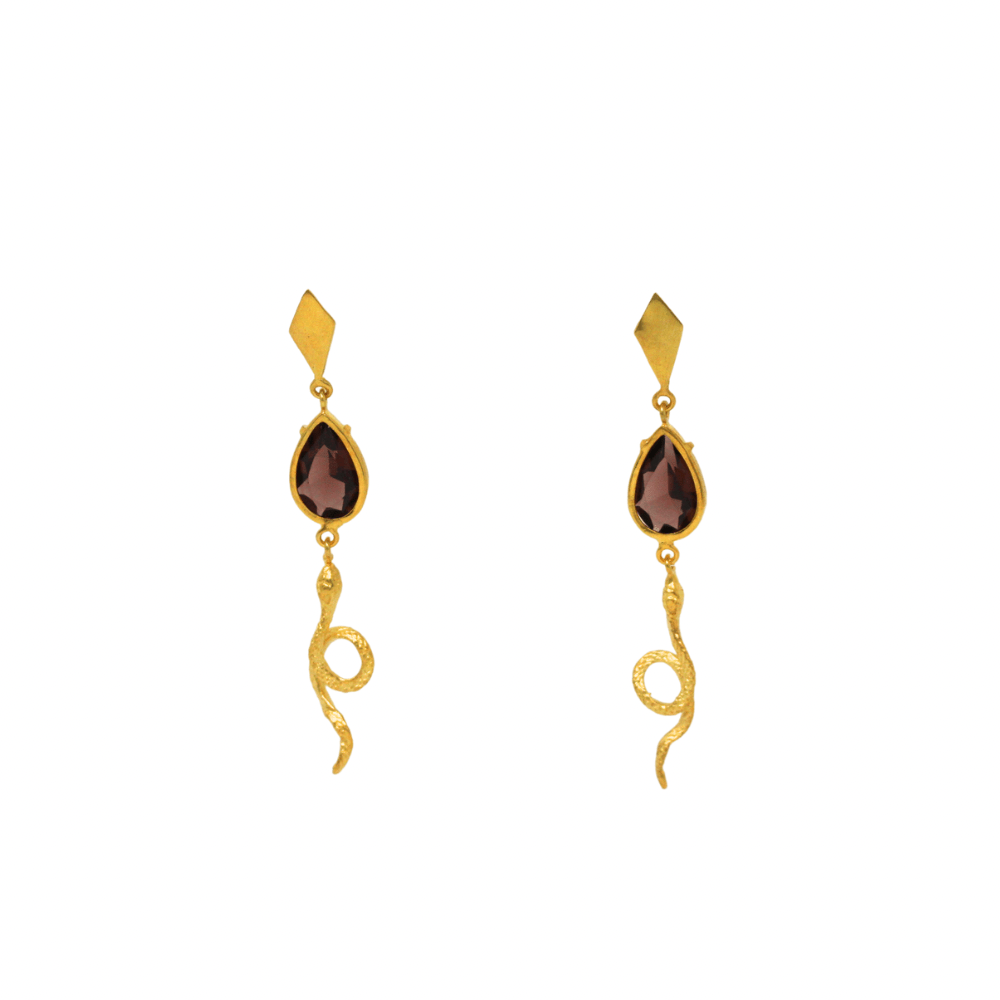 Serpent Drop Earrings - LAURA CANTU JEWELRY