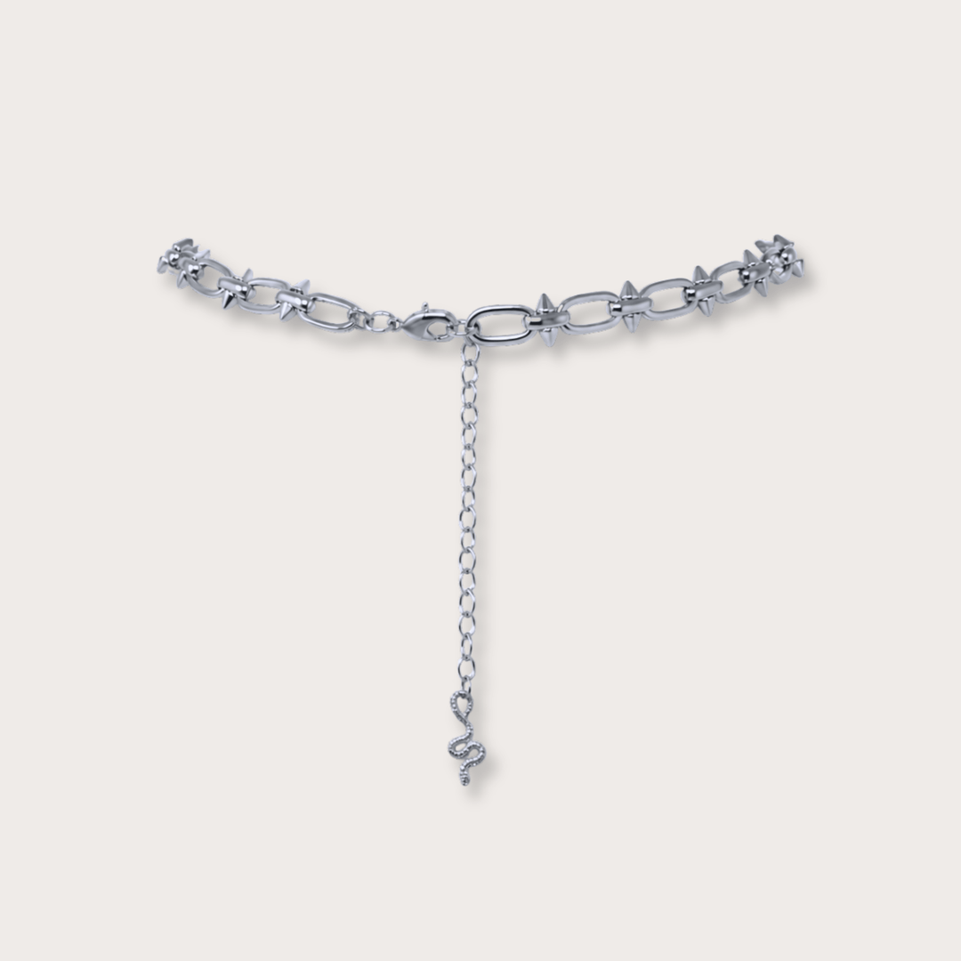 Silver Spike Necklace - LAURA CANTU JEWELRY