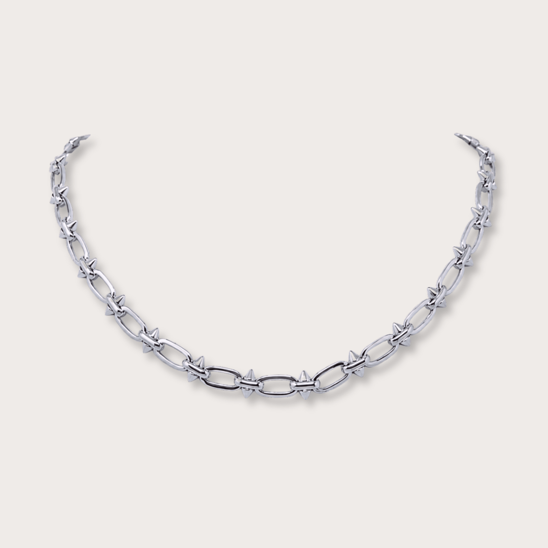 Silver Spike Necklace - LAURA CANTU JEWELRY