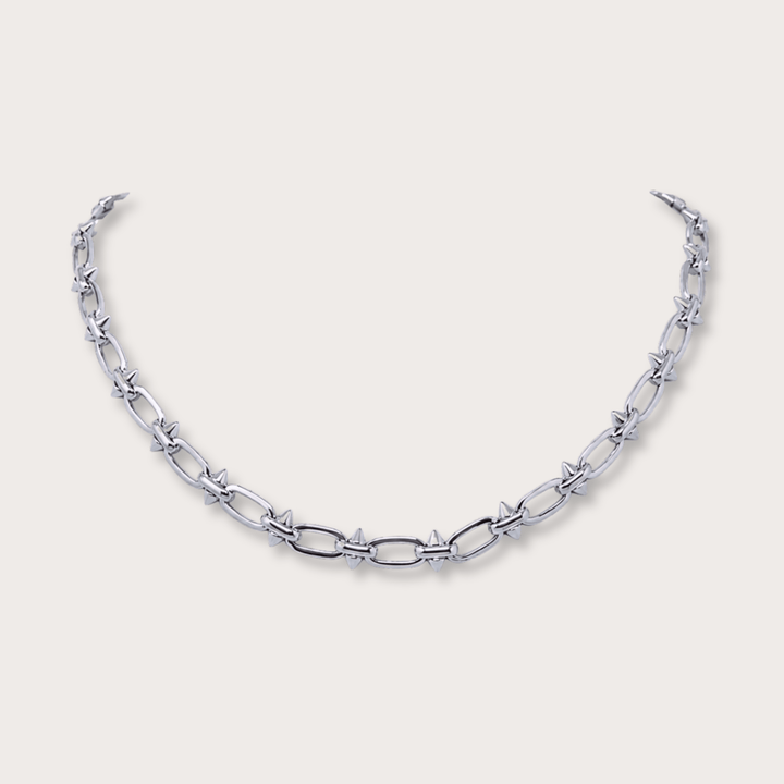 Silver Spike Necklace - LAURA CANTU JEWELRY