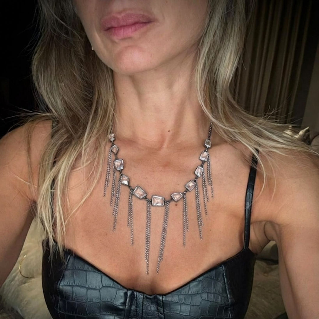 Silvia Fringe Necklace - LAURA CANTU JEWELRY