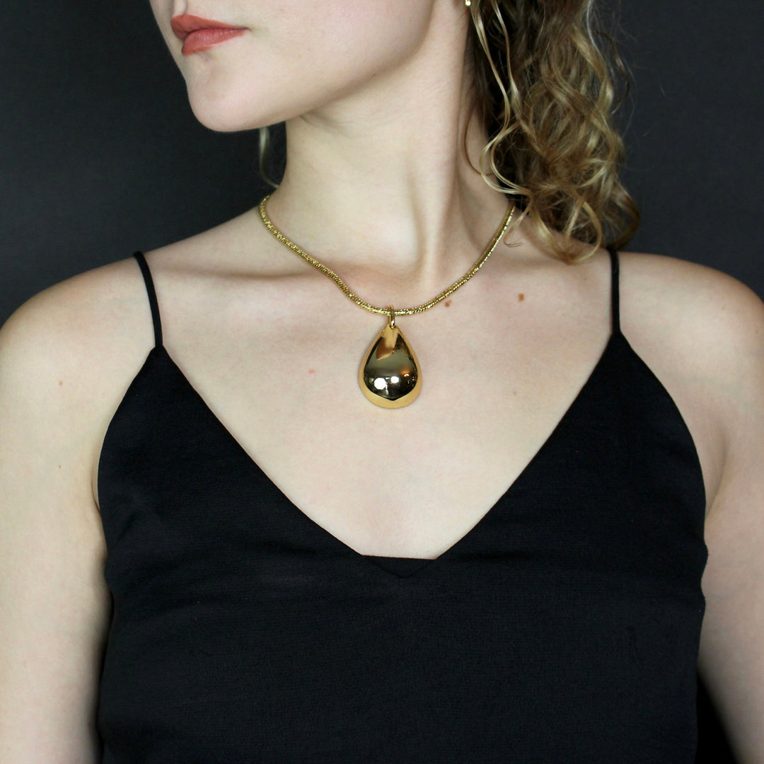Snake Drop I Necklace - LAURA CANTU JEWELRY