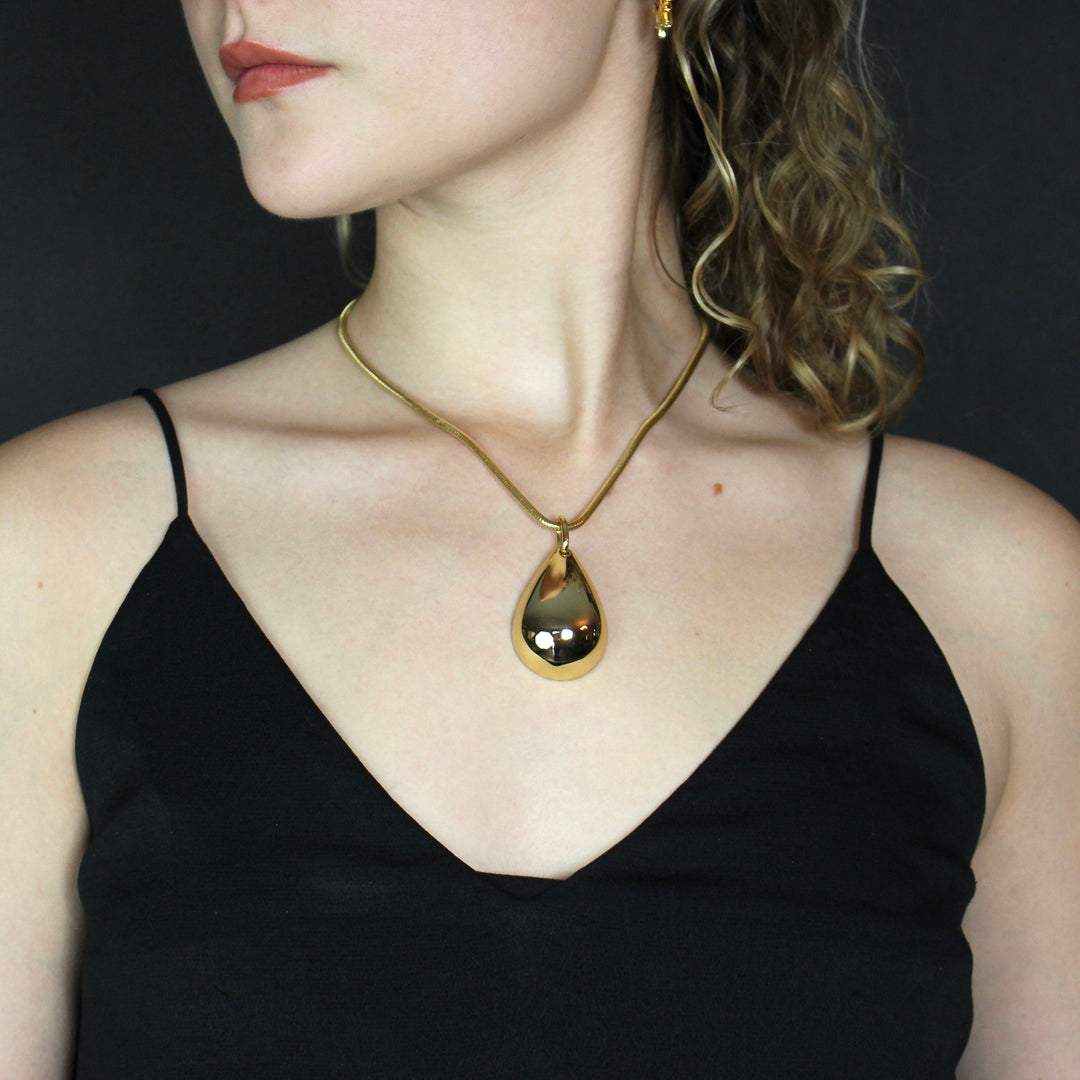 Snake Drop II Necklace - LAURA CANTU JEWELRY