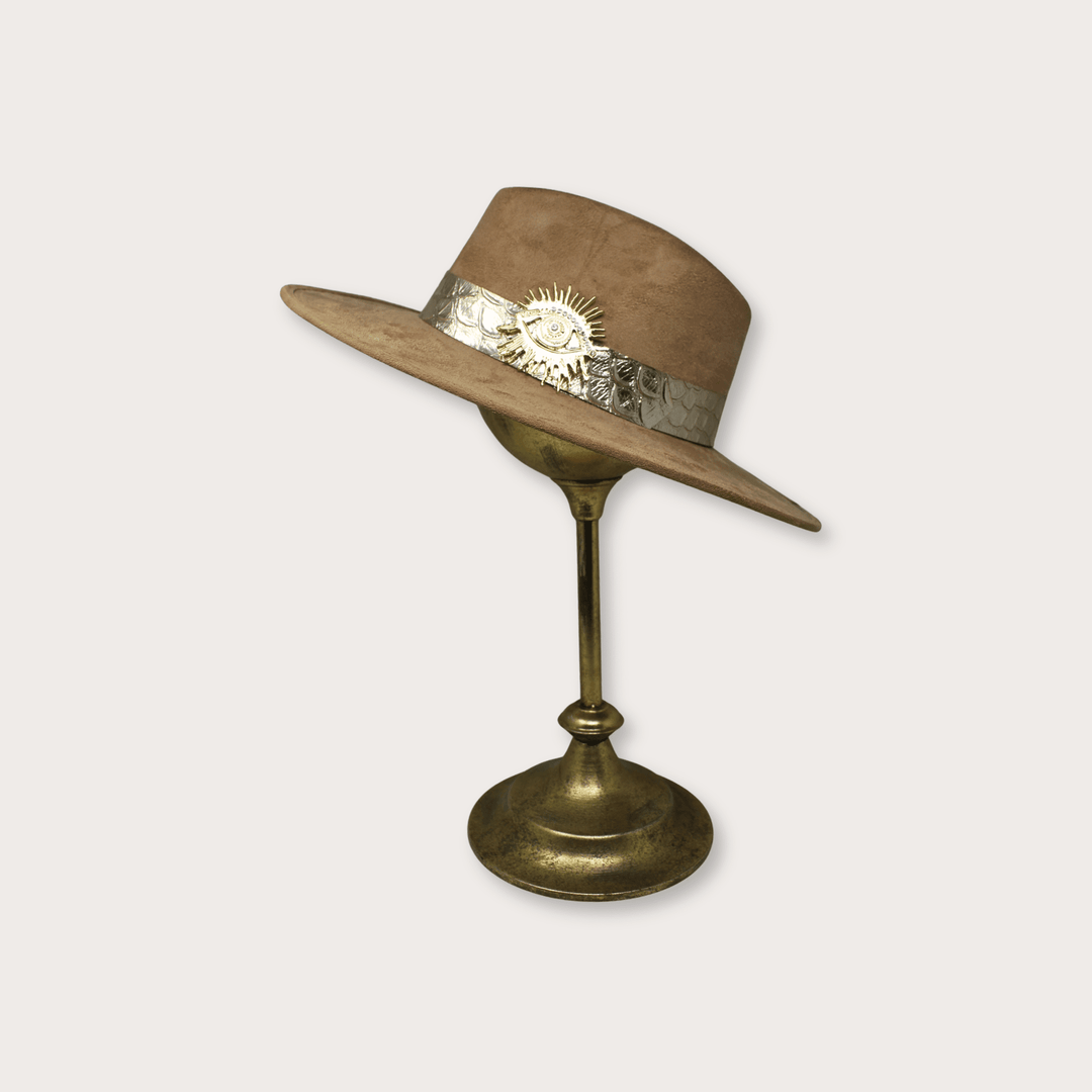 Suede Hat Ojo - LAURA CANTU JEWELRY