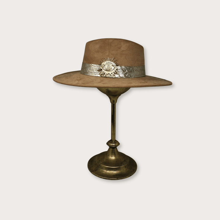Suede Hat Ojo - LAURA CANTU JEWELRY
