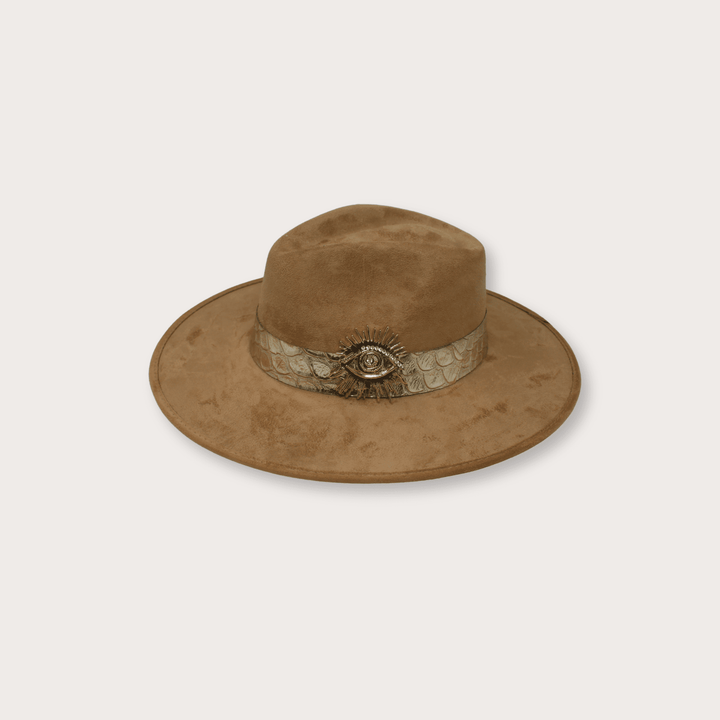 Suede Hat Ojo - LAURA CANTU JEWELRY