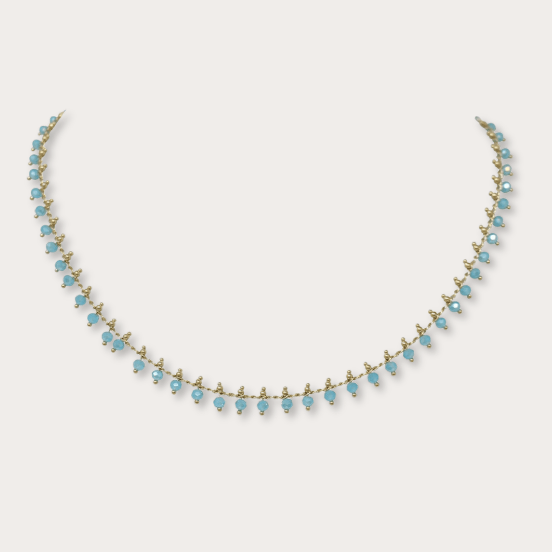 Sydney Aqua Necklace - LAURA CANTU JEWELRY