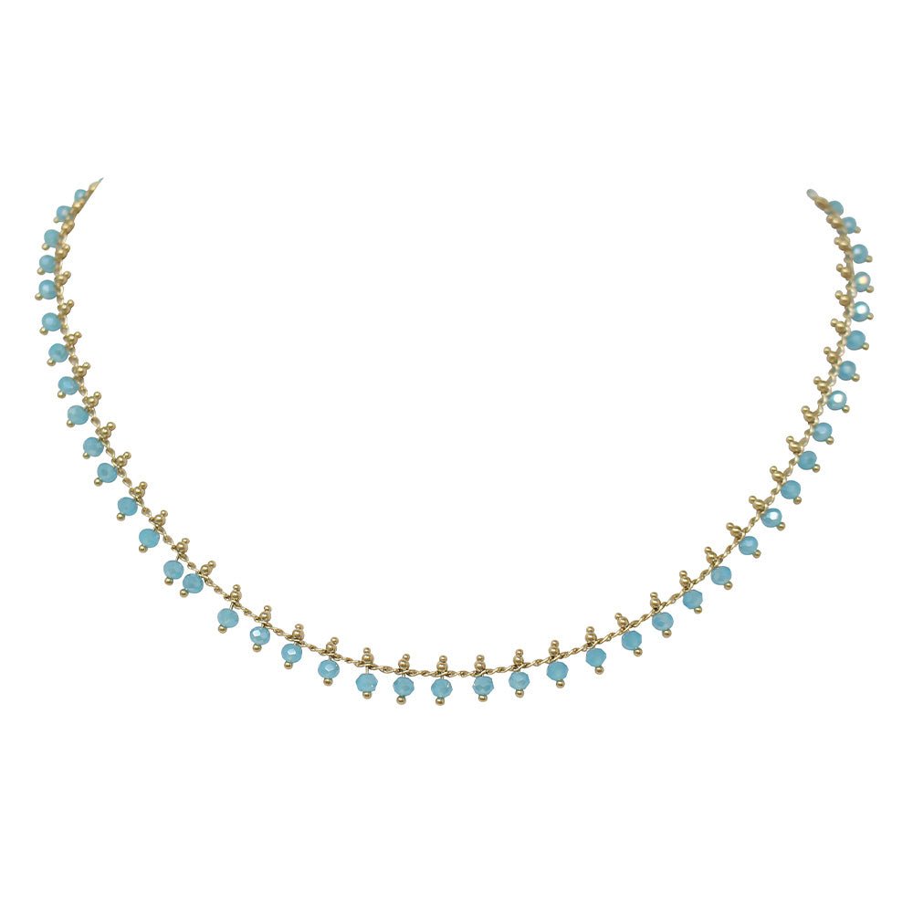 Sydney Aqua Necklace - LAURA CANTU JEWELRY US