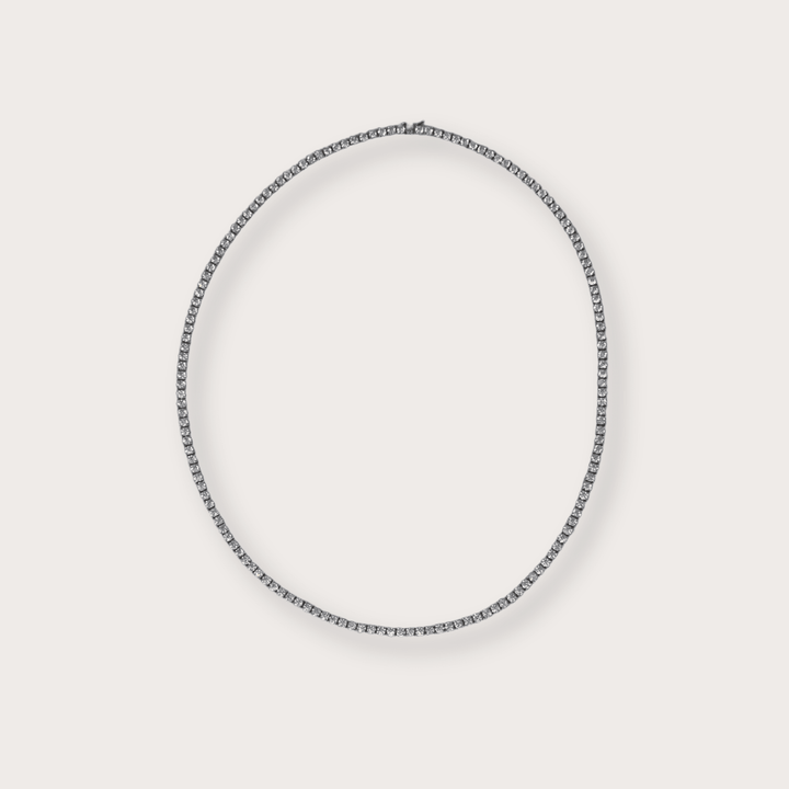 Tennis Necklace Plata .925 4 prong - LAURA CANTU JEWELRY