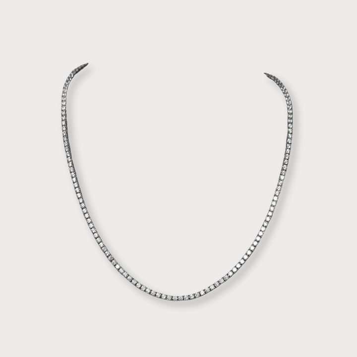 Tennis Necklace Plata .925 4 prong - LAURA CANTU JEWELRY