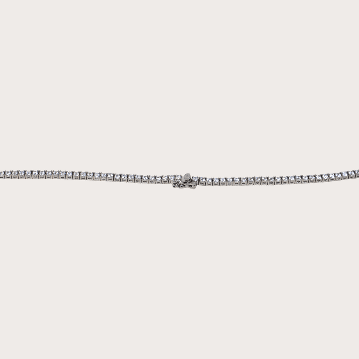 Tennis Necklace Plata .925 4 prong - LAURA CANTU JEWELRY