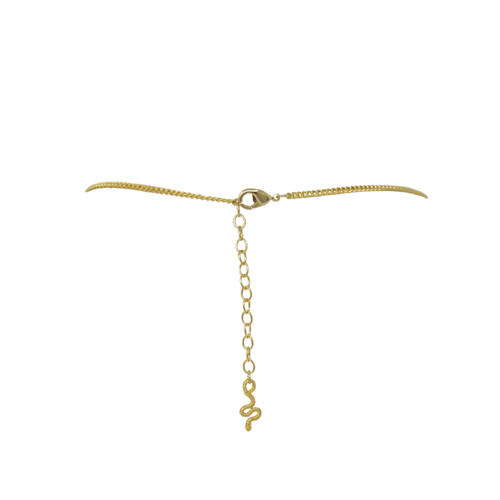 Thin Large Heart Lock Necklace (dije grande) - LAURA CANTU JEWELRY