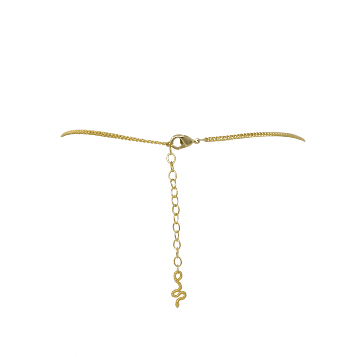 Thin Large Heart Lock Necklace (dije grande) - LAURA CANTU JEWELRY