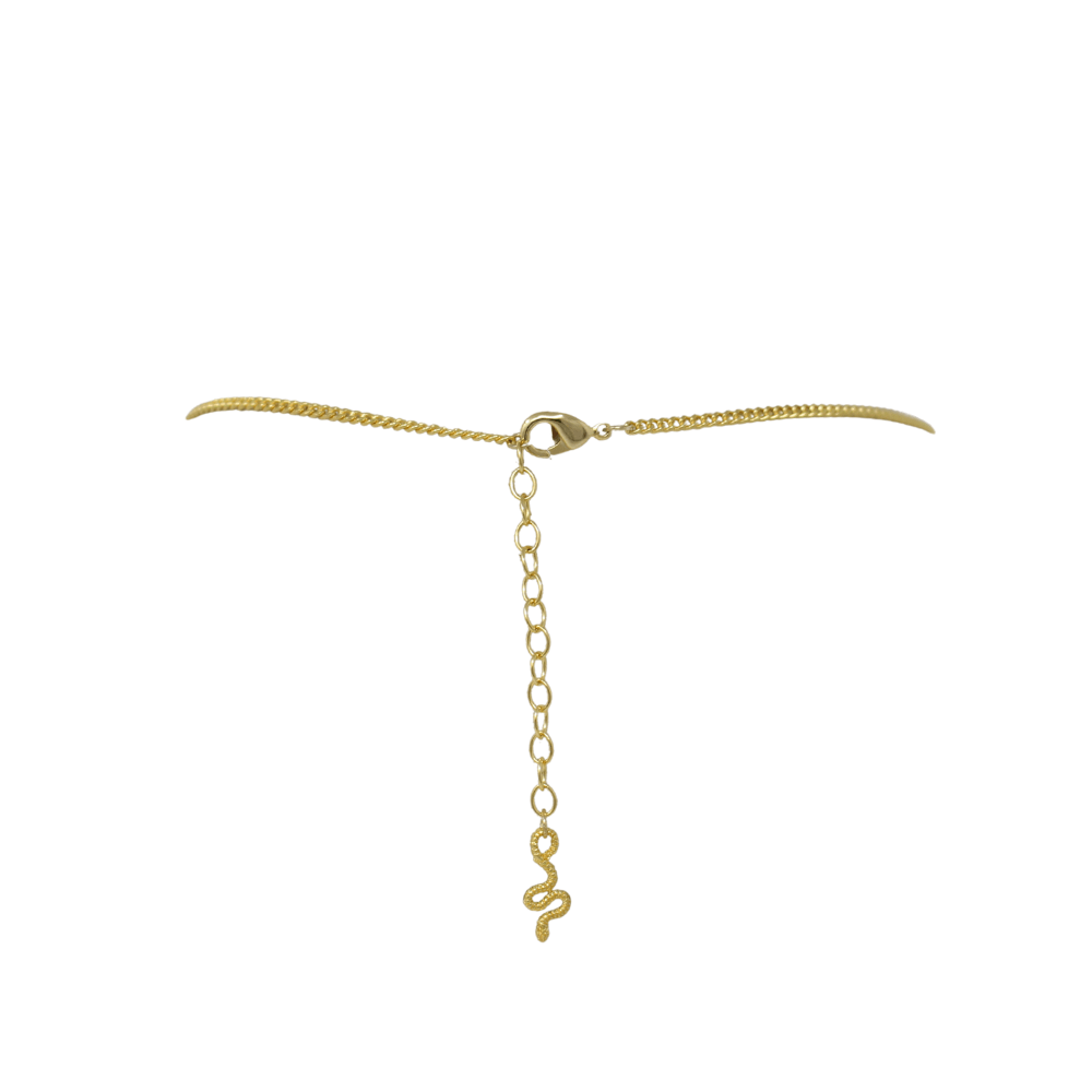 Thin Small Heart Lock Necklace (dije chico) - LAURA CANTU JEWELRY