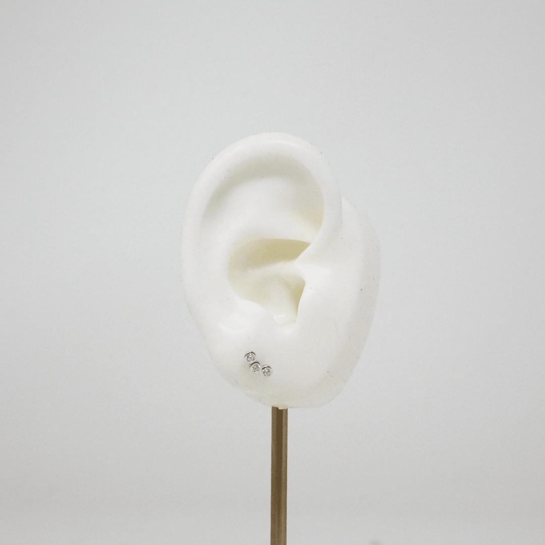 Three Rhinestone Piercing - LAURA CANTU JEWELRY