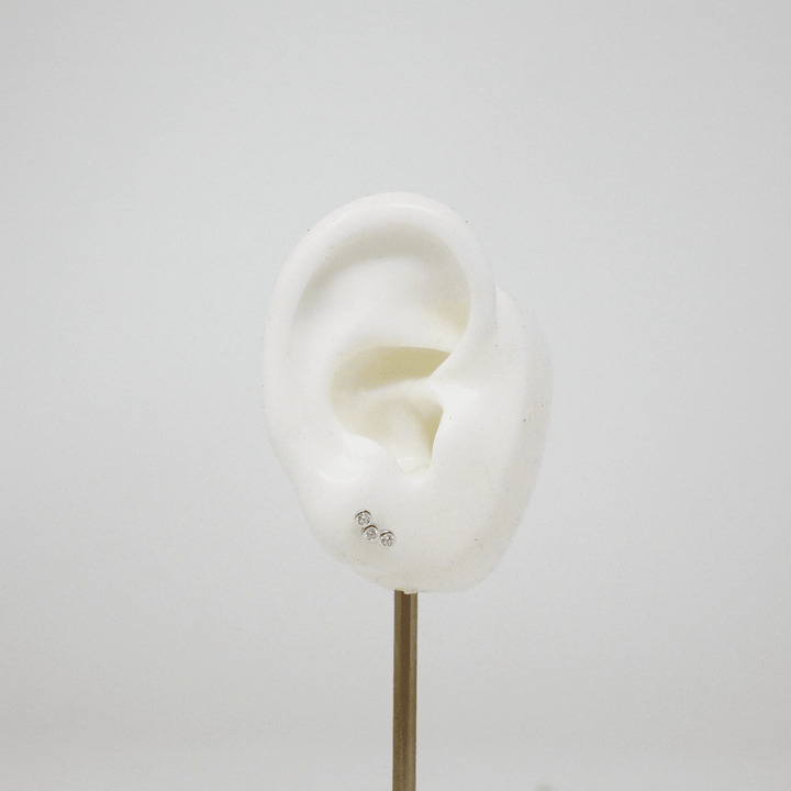 Three Rhinestone Piercing - LAURA CANTU JEWELRY