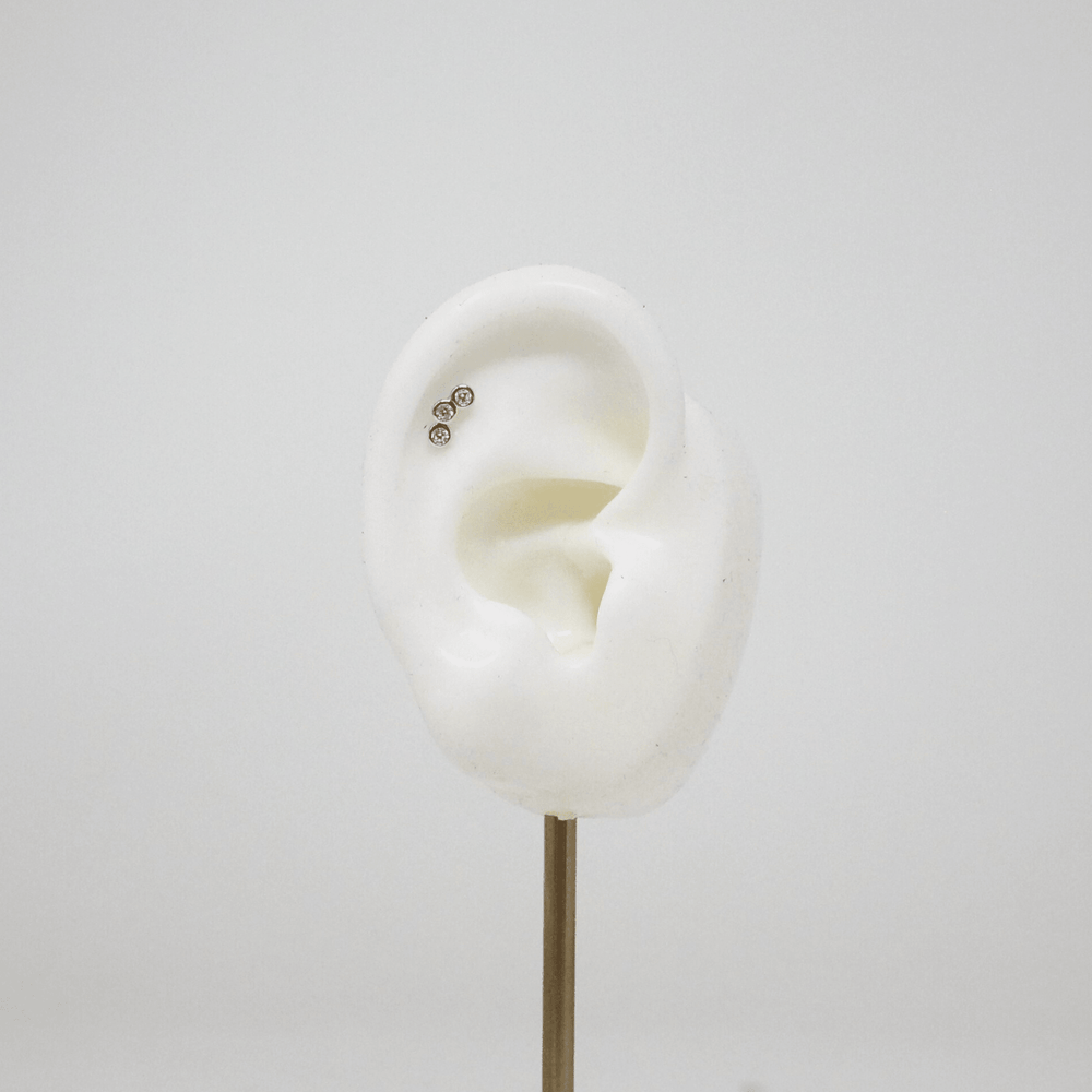 Three Rhinestone Piercing - LAURA CANTU JEWELRY