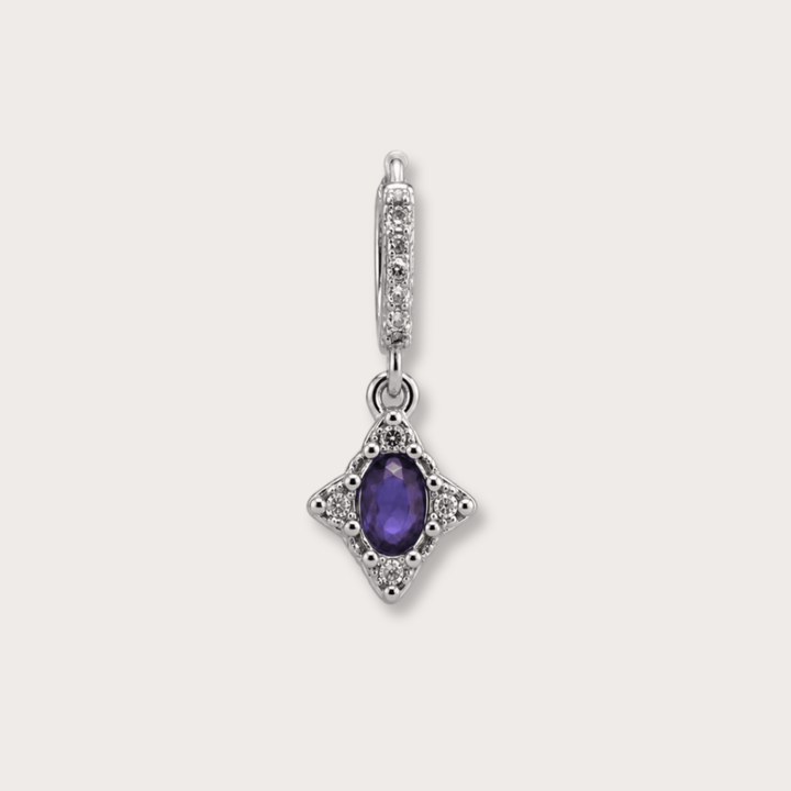 Vintage Oval Gem Piercing Silver - LAURA CANTU JEWELRY