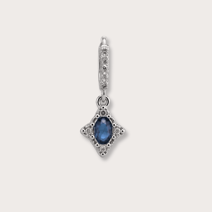 Vintage Oval Gem Piercing Silver - LAURA CANTU JEWELRY