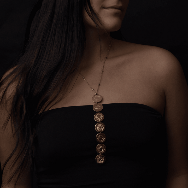 Big Coin Chakra Necklace