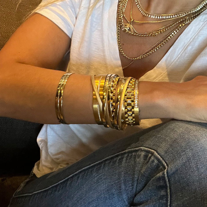 Ava II Bracelet Gold - LAURA CANTU JEWELRY