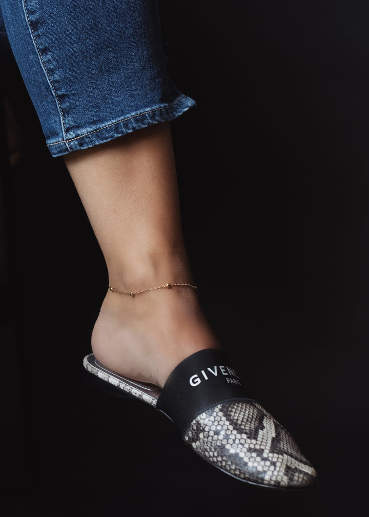 Ball and Chain Anklet - LAURA CANTU JEWELRY