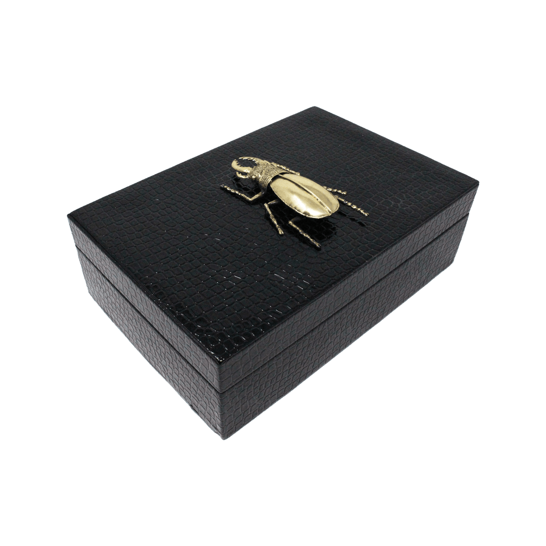 Beetle Embossed Small Box - LAURA CANTU JEWELRY