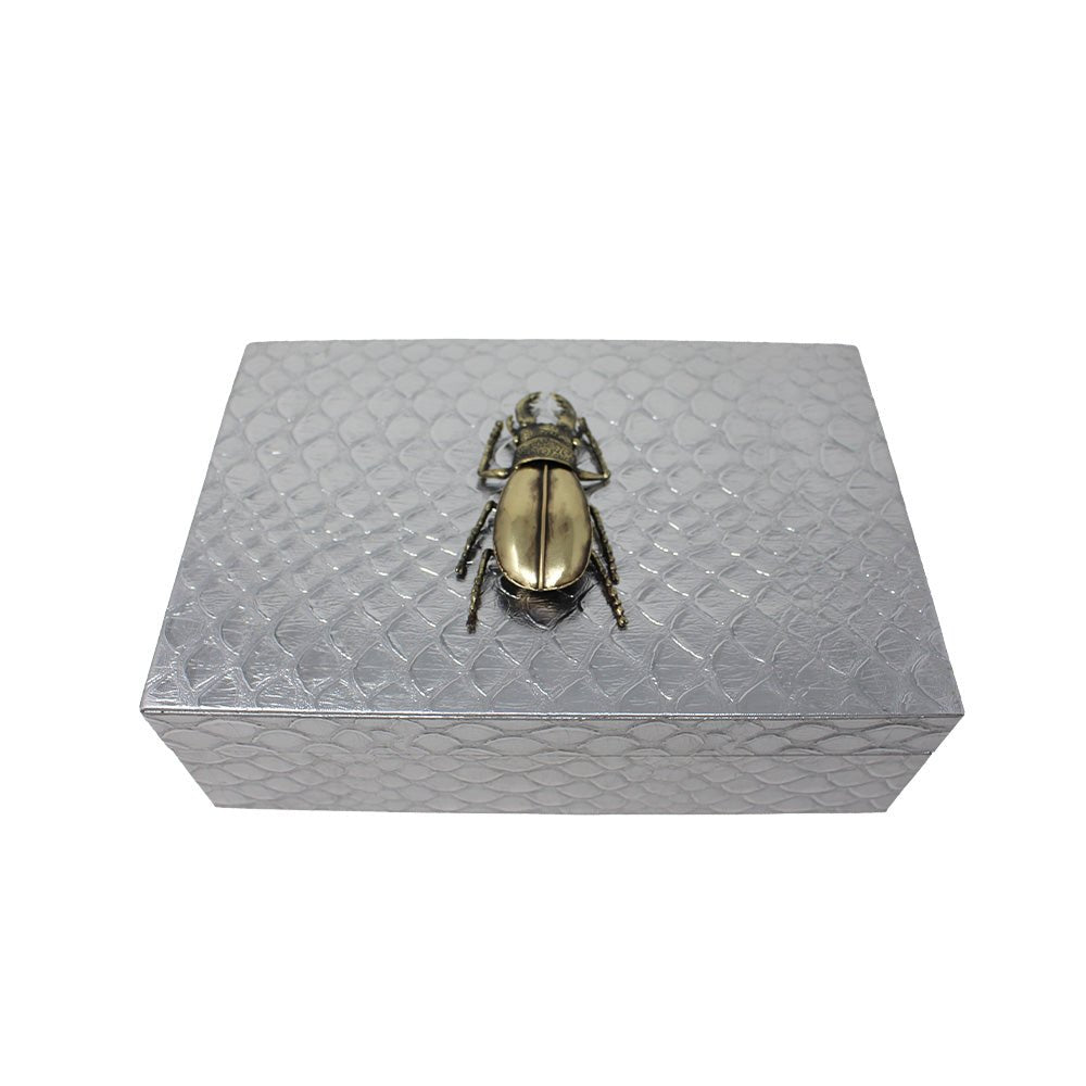 Beetle Embossed Small Box - LAURA CANTU JEWELRY