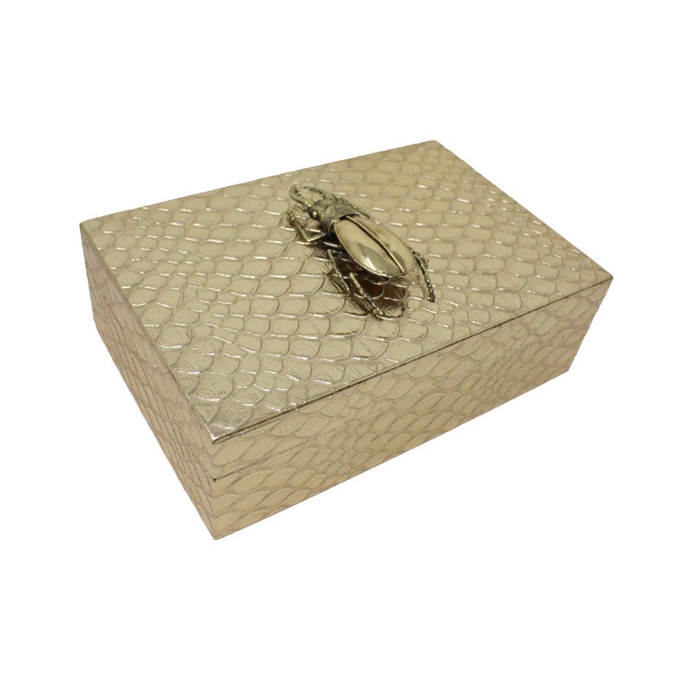 Beetle Embossed Small Box - LAURA CANTU JEWELRY