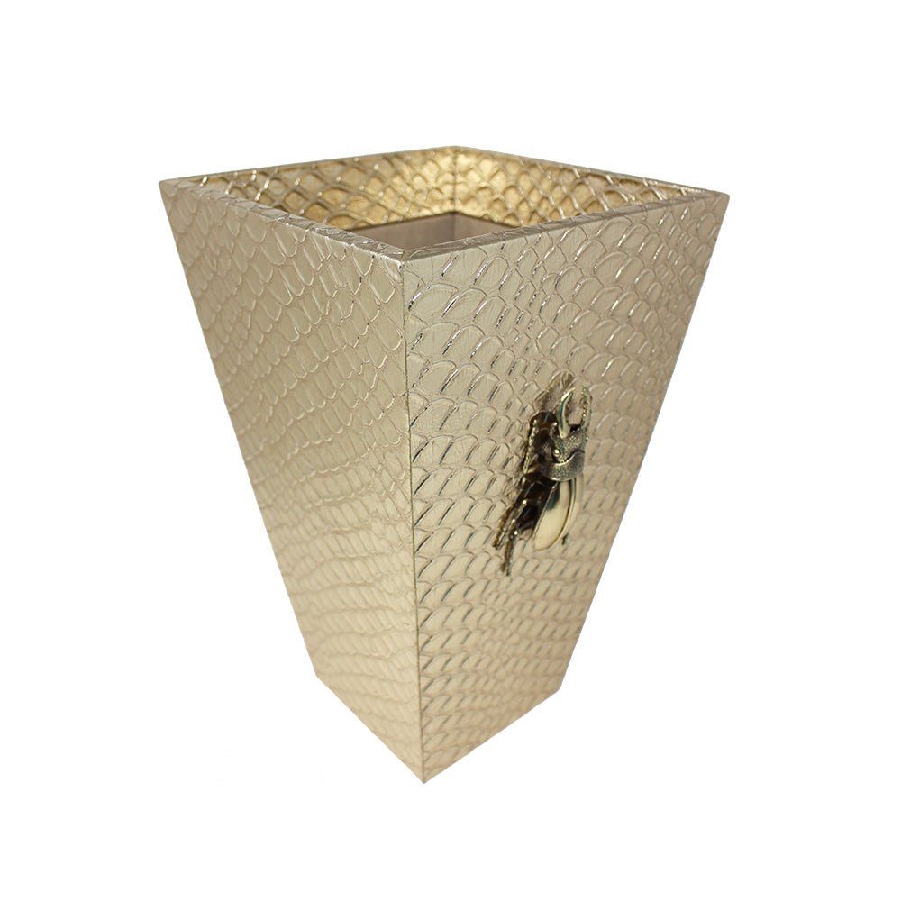 Beetle Embossed Wastebasket - LAURA CANTU JEWELRY