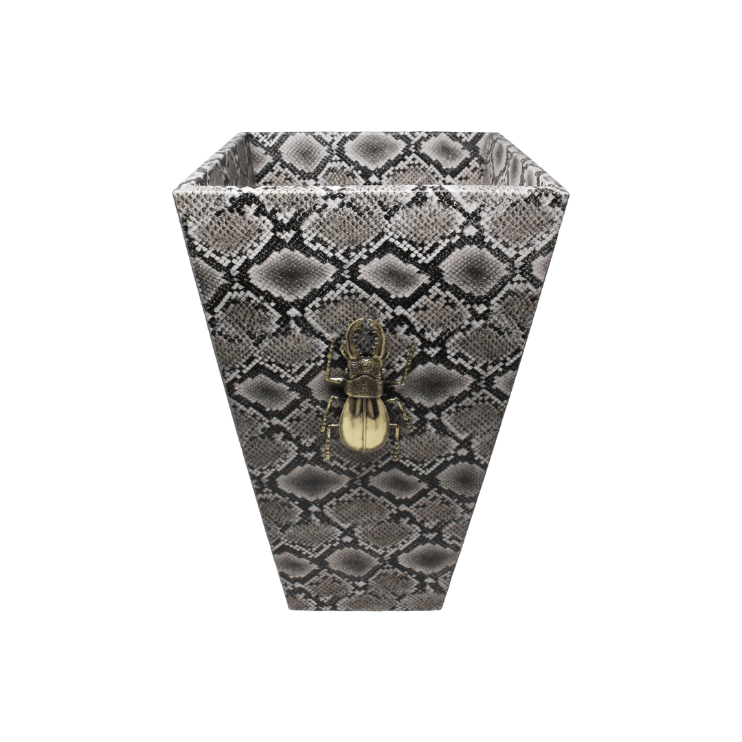 Beetle Embossed Wastebasket - LAURA CANTU JEWELRY