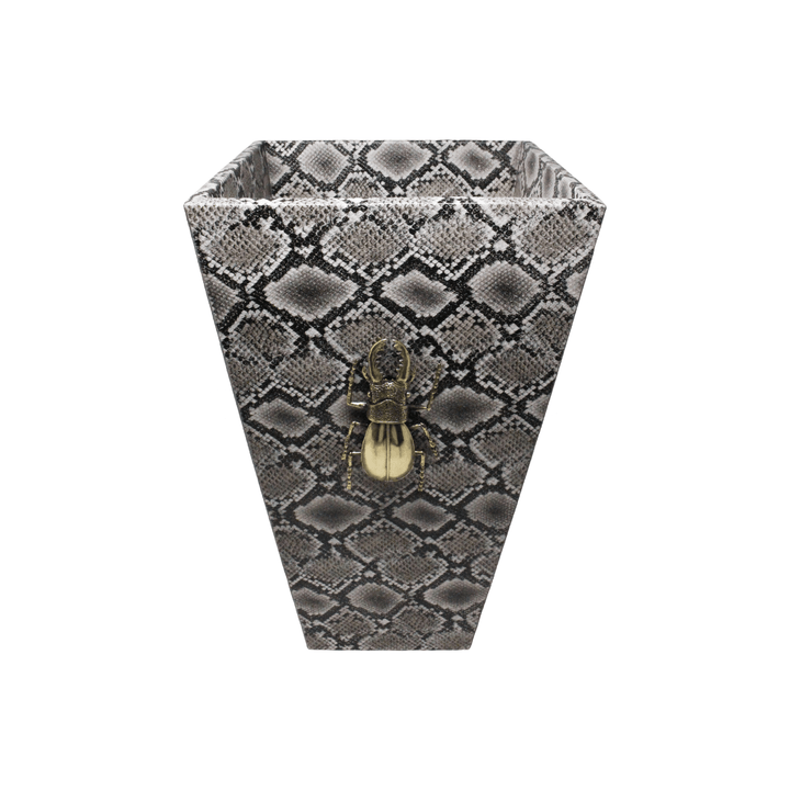 Beetle Embossed Wastebasket - LAURA CANTU JEWELRY
