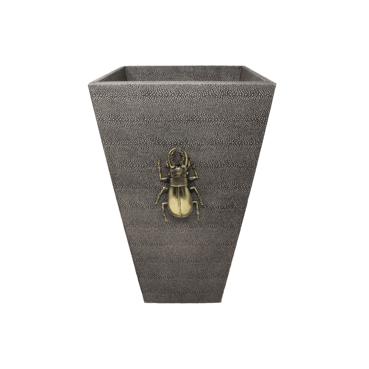 Beetle Embossed Wastebasket - LAURA CANTU JEWELRY
