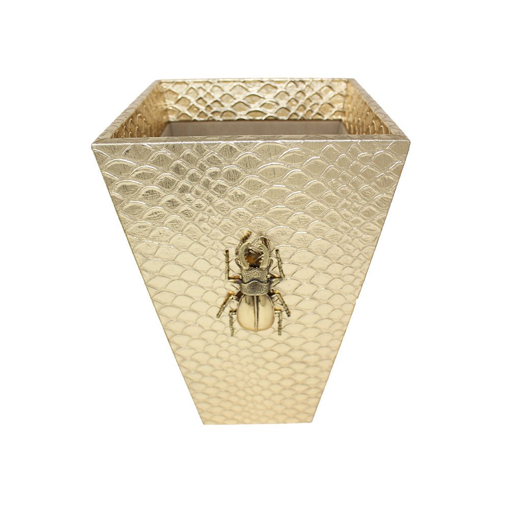 Beetle Embossed Wastebasket - LAURA CANTU JEWELRY