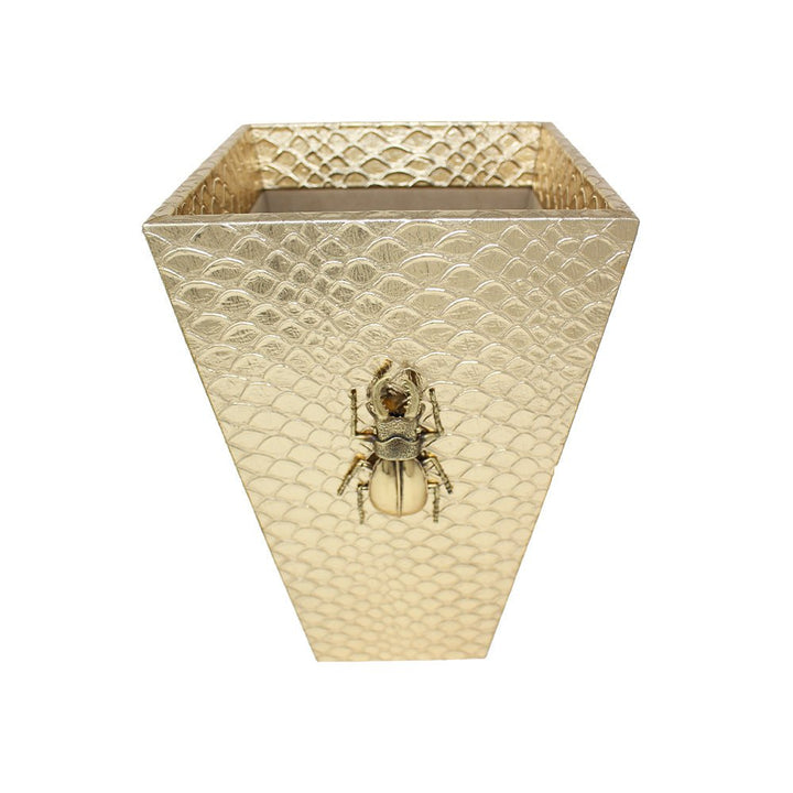 Beetle Embossed Wastebasket - LAURA CANTU JEWELRY