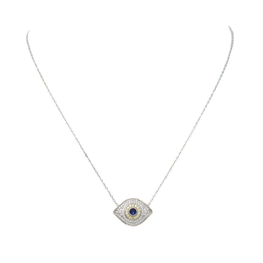 Big Cubic Zirconia Protection Eye - LAURA CANTU JEWELRY