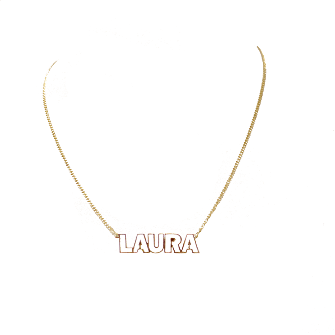Bubble Letter Necklace - LAURA CANTU JEWELRY