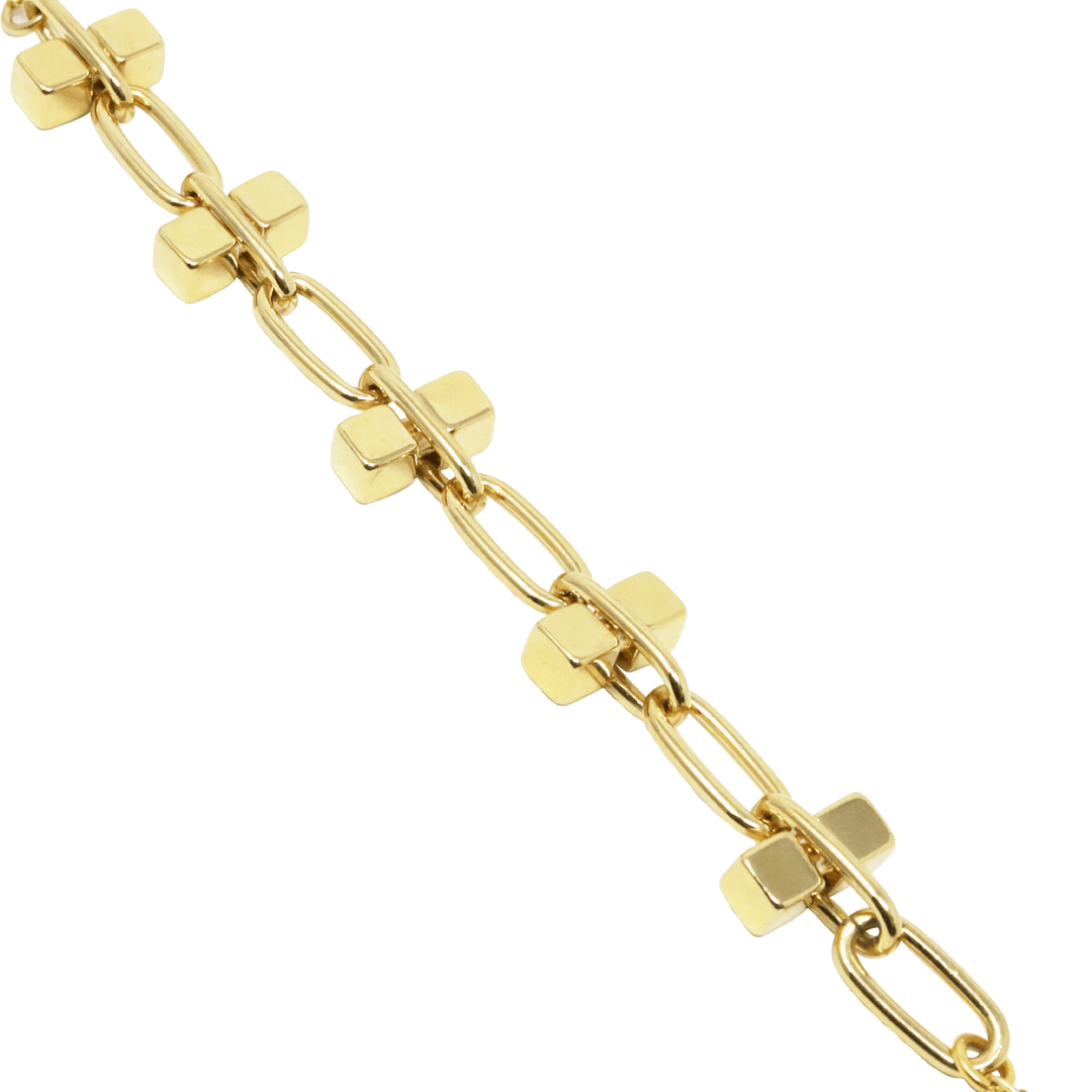 Chain Cubes Bracelet - LAURA CANTU JEWELRY US