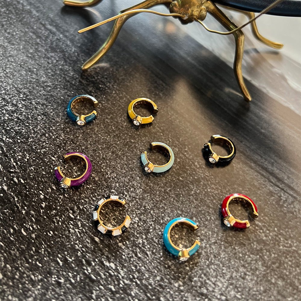 Enamel Huggers - LAURA CANTU JEWELRY