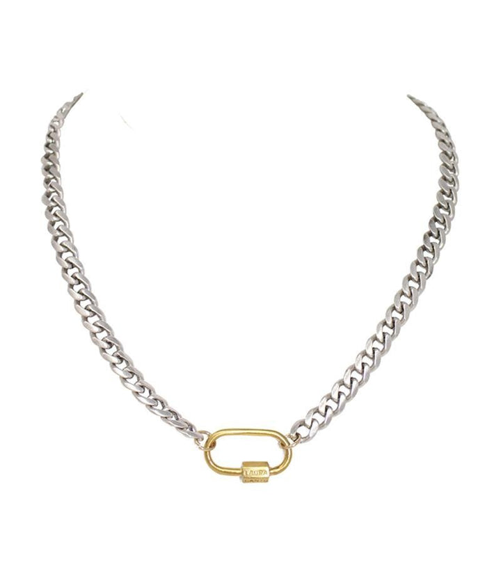 Extra Bold Necklace With Lock - LAURA CANTU JEWELRY US