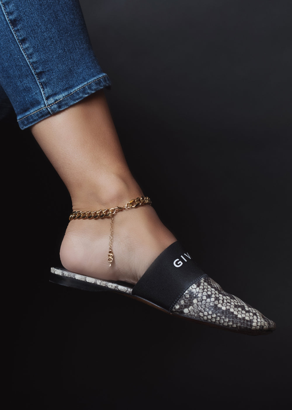 Gold Chain Anklet - LAURA CANTU JEWELRY US