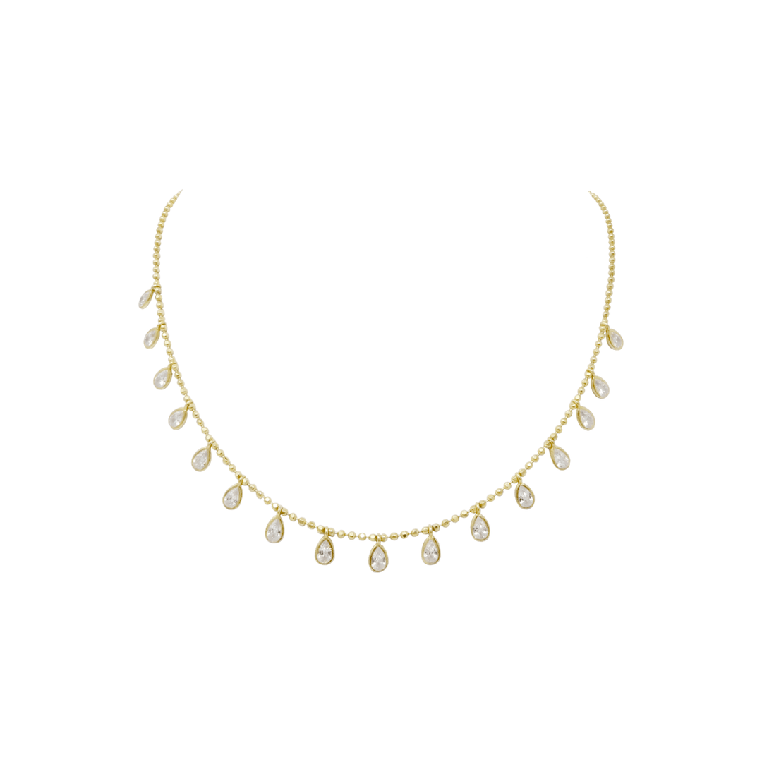 Golden Drops Necklace - LAURA CANTU JEWELRY US