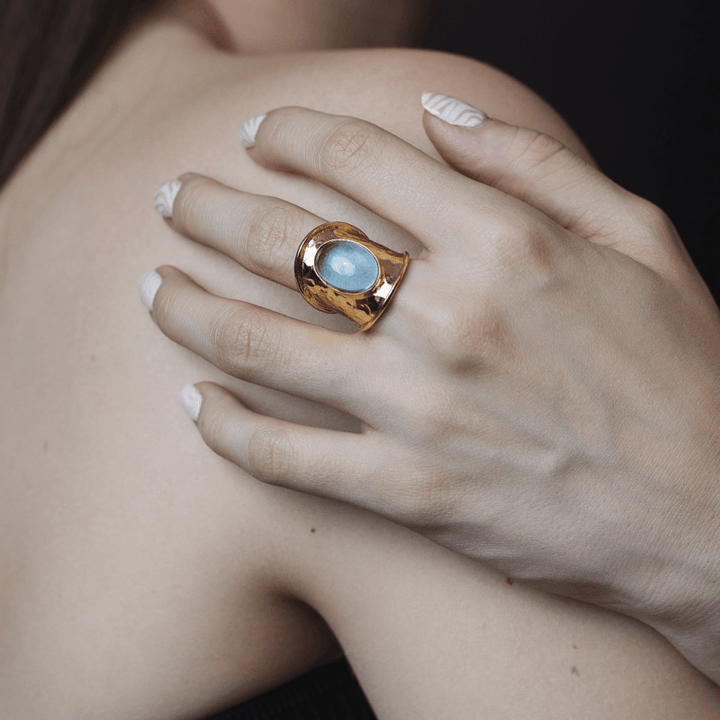 Grecia Ring (London Blue) - LAURA CANTU JEWELRY