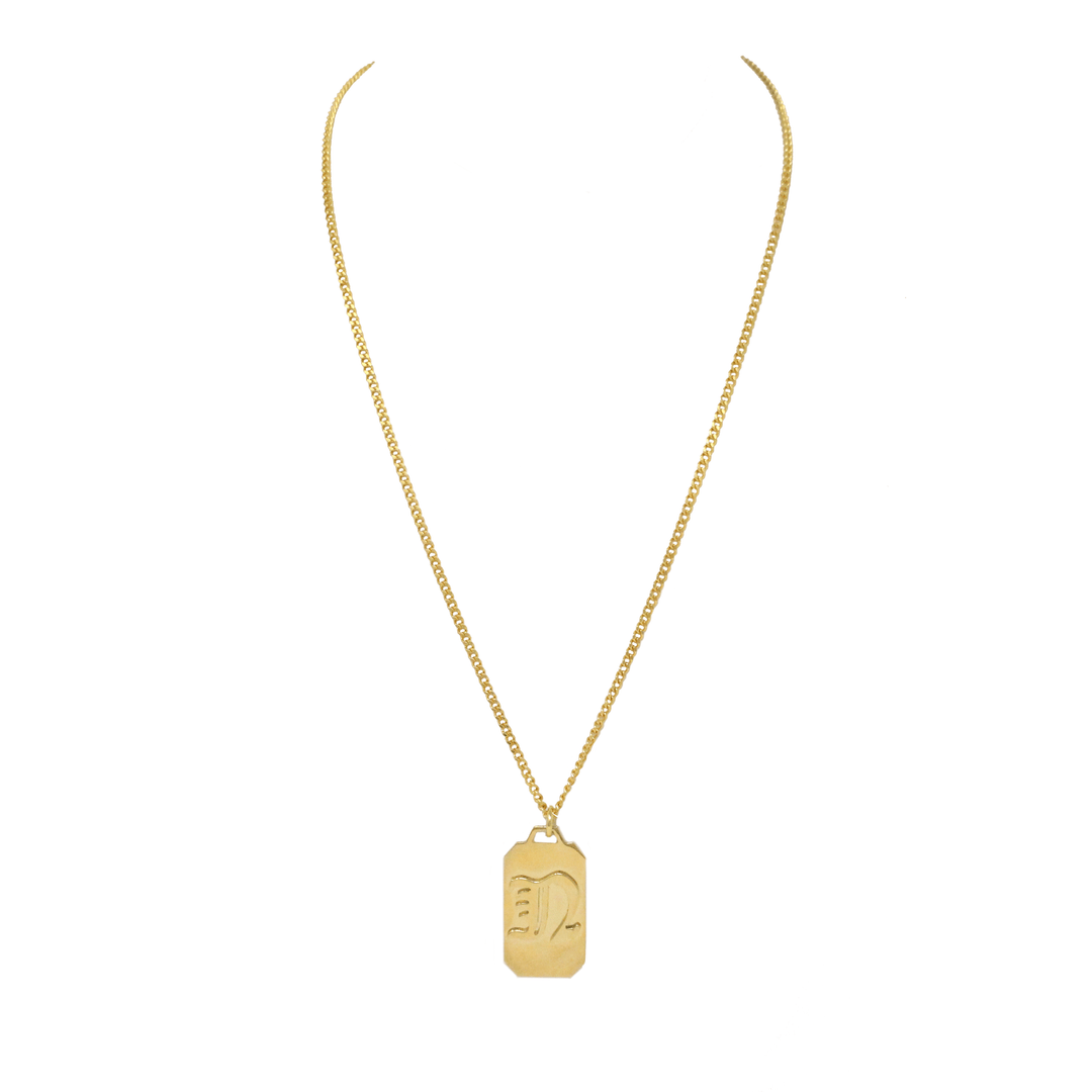 Initial Tag Necklace - LAURA CANTU JEWELRY US