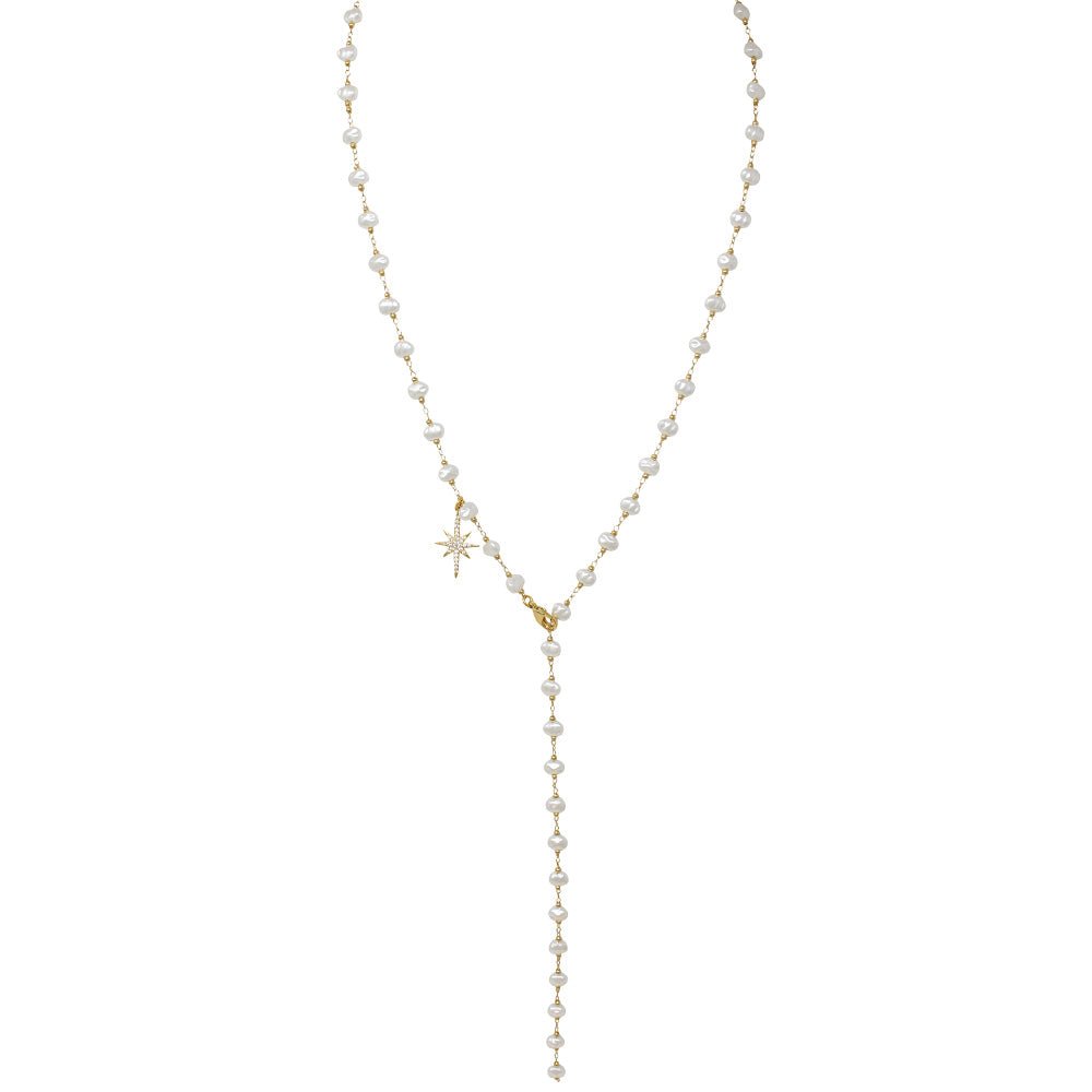 Lariat Catalina Necklace With Star Charm - LAURA CANTU JEWELRY US