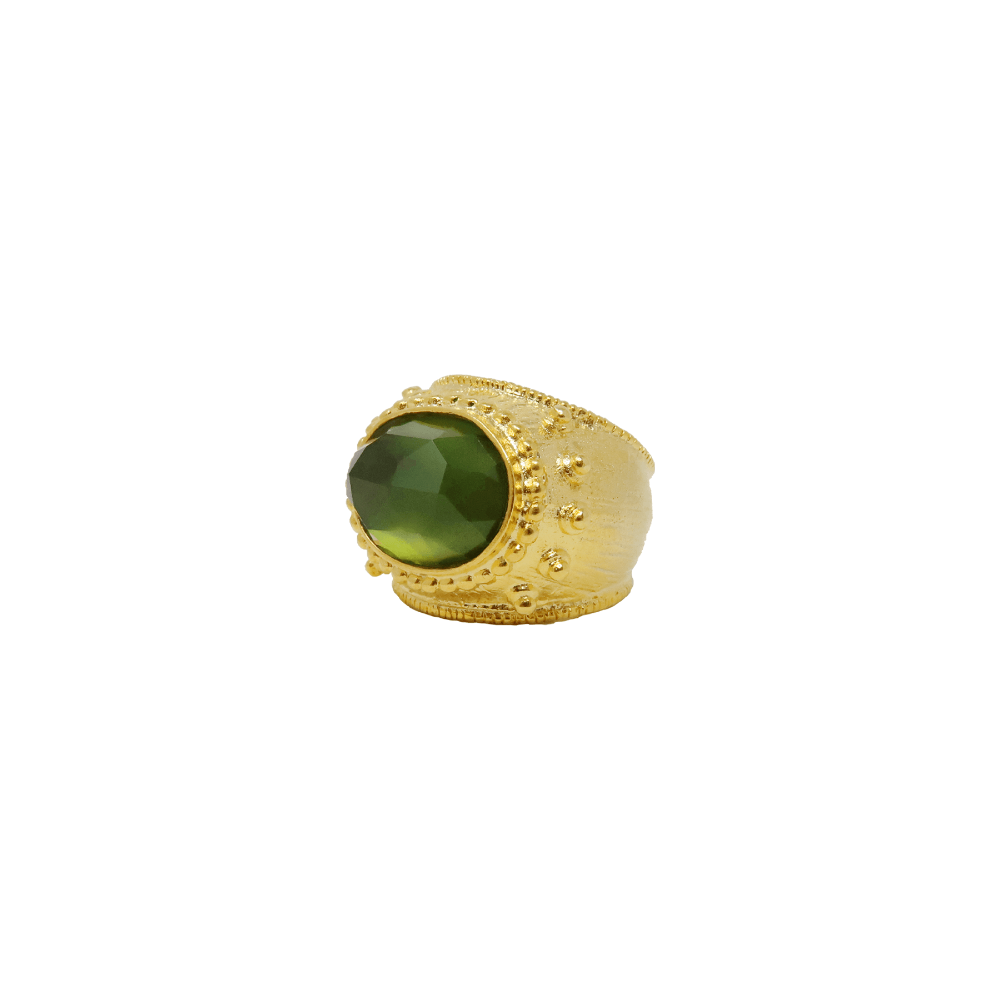 Medusa Ring (Peridot) - LAURA CANTU JEWELRY