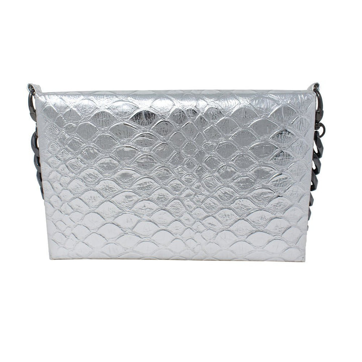 Natasha Gold Snake Clutch (Antique Silver Chain) - LAURA CANTU JEWELRY