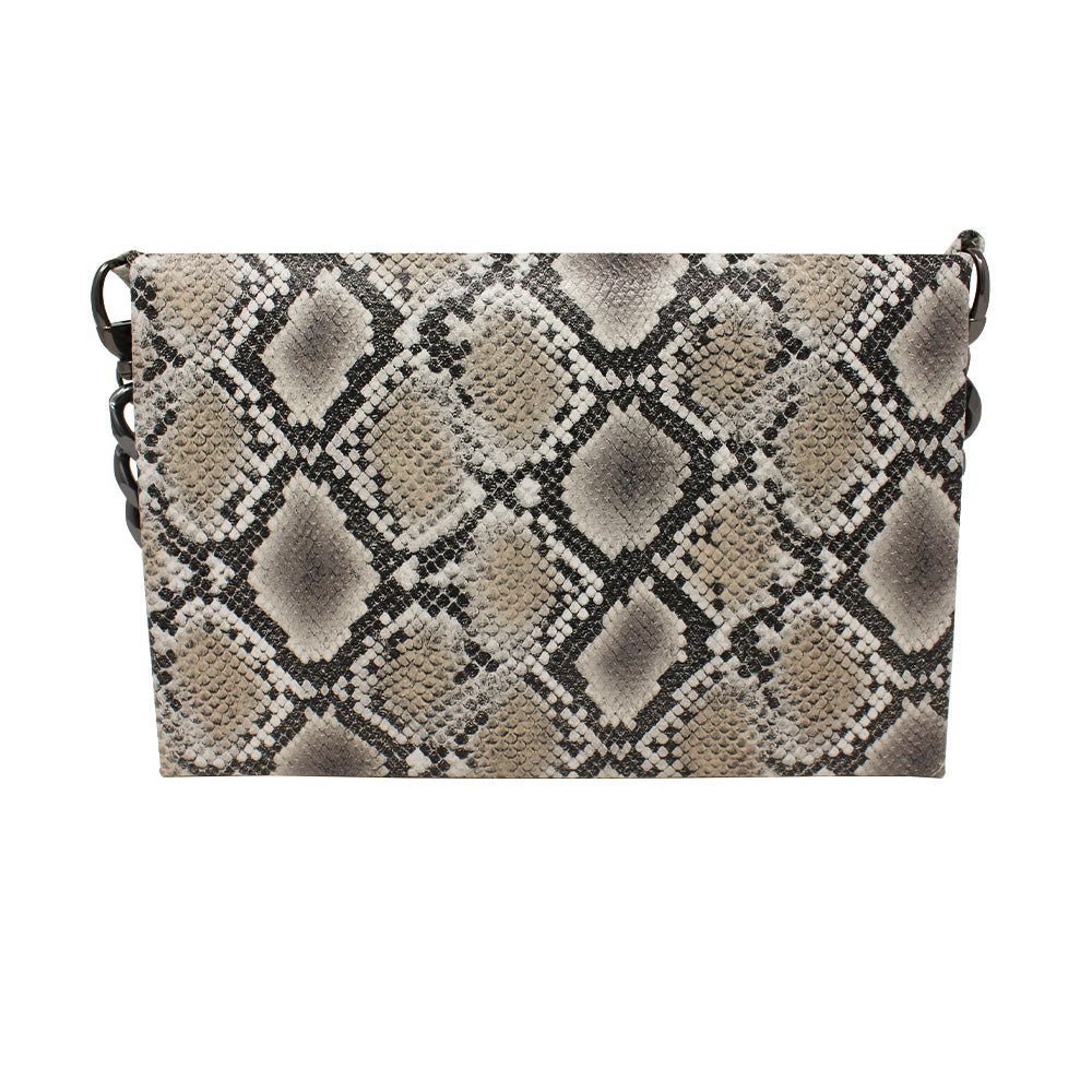 Natasha Gold Snake Clutch (Antique Silver Chain) - LAURA CANTU JEWELRY