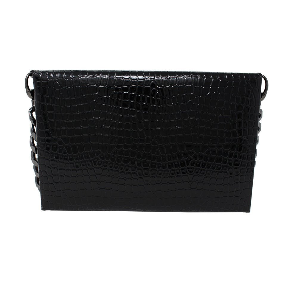 Natasha Gold Snake Clutch (Antique Silver Chain) - LAURA CANTU JEWELRY